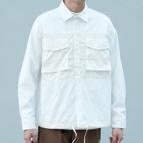 Boysnextdoor Patchwork Shirt Jacket White